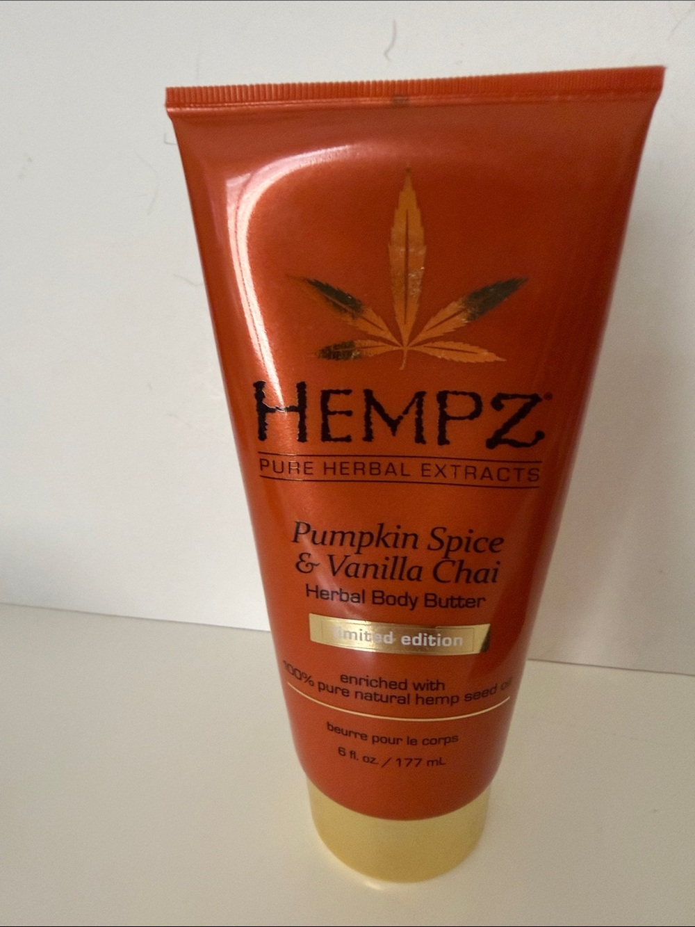 HEMPZ pumpkin spice and vanilla, chai, herbal body, butter, limited edition,6 oz